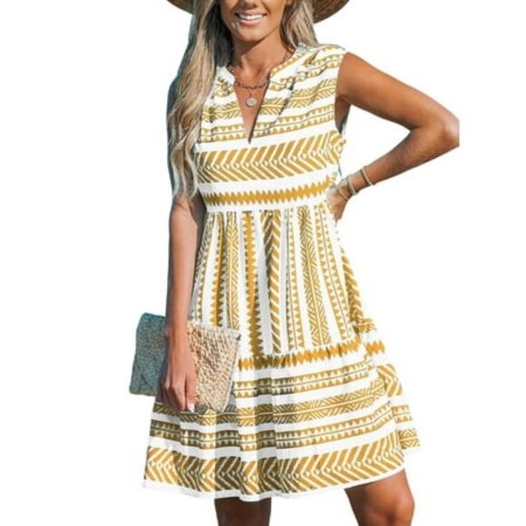 Women's Ruffle Beach Mini Dress - Picture 1 of 3